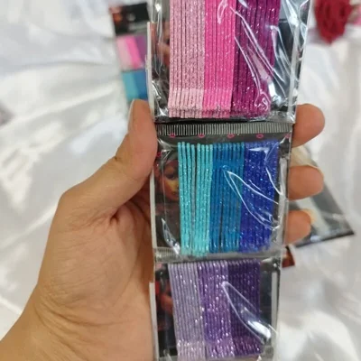 گیره سنجاقی رنگی اکلیلی بسته ۲۴ عددی هر بسته ۳ رنگ متفاوت